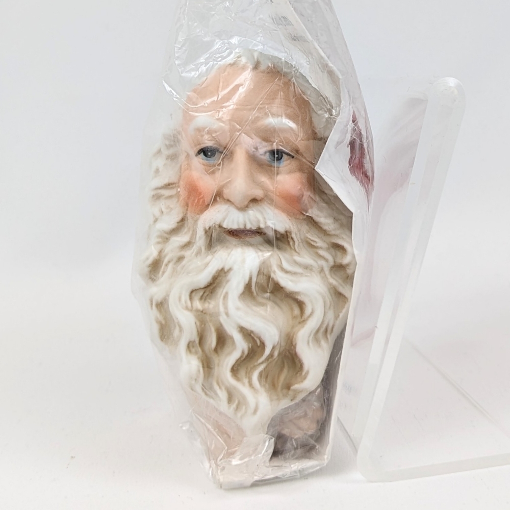 Porcelain Santa Head & Hands with Pattern & Instructions Doll Making Vintage NWT